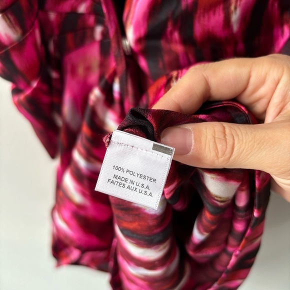 MISA Los Angeles Women's Pink Satin Draped Faux Wrap Mini Dress Size S‎ $370 - Picture 9 of 10